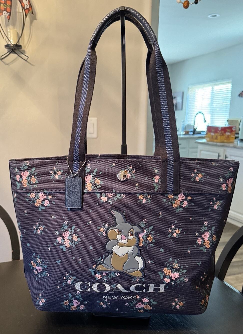 COACH Disney X Thumper Rose Bouquet Tote Bag EUC!